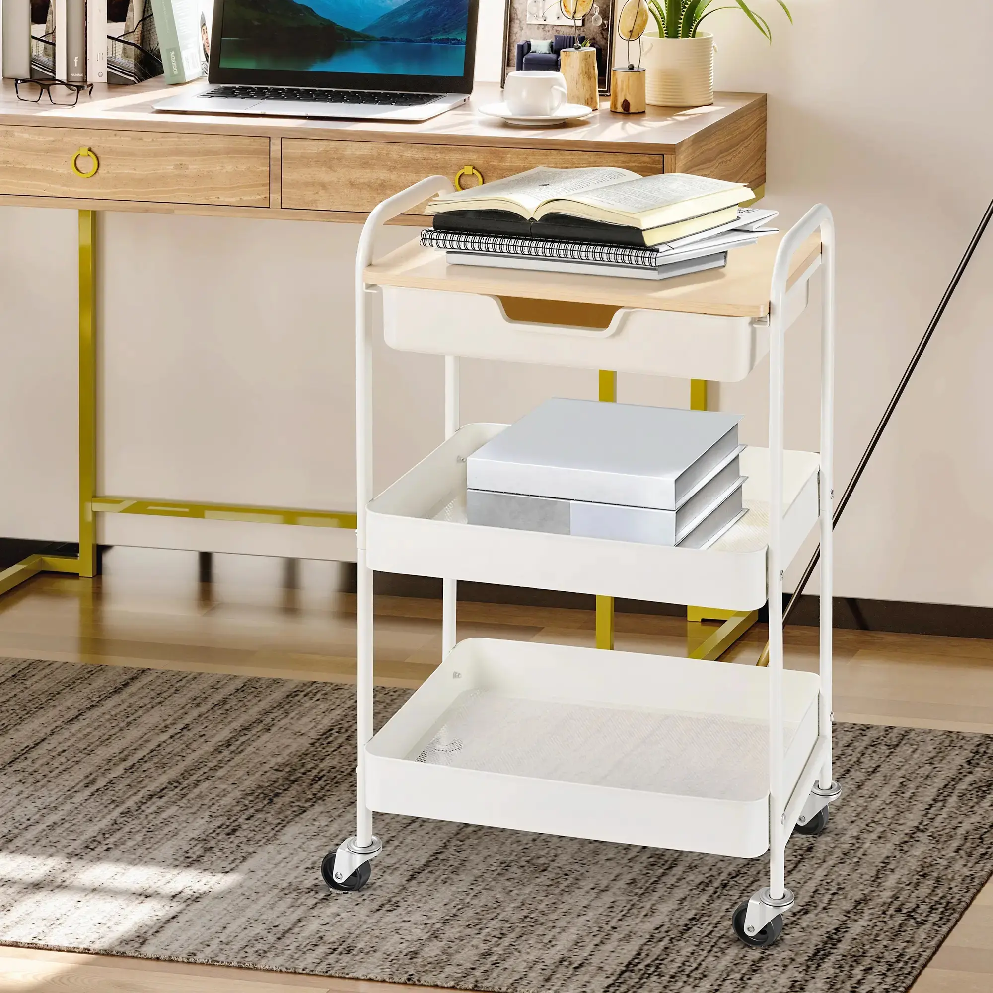 Carucior Homcom 850-191 (White/Natural) - 4
