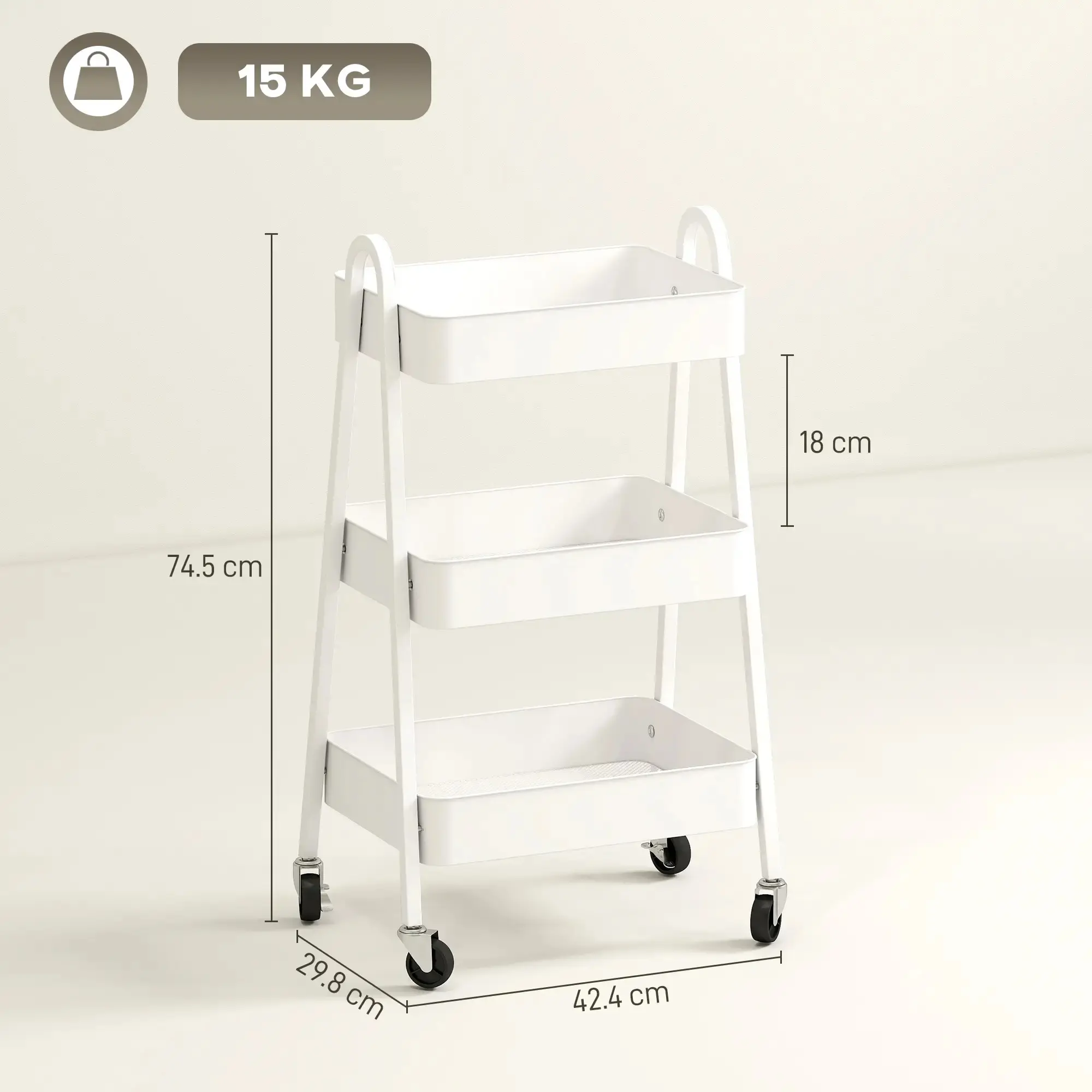 Carucior Homcom 850-341V00WT (White) - 5