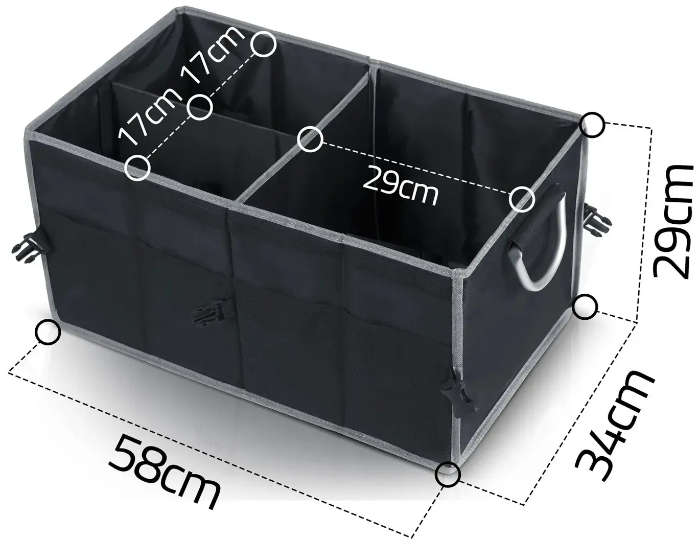 Органайзер для багажника Humberg HM-990 599000 (Black/Grey) - 3