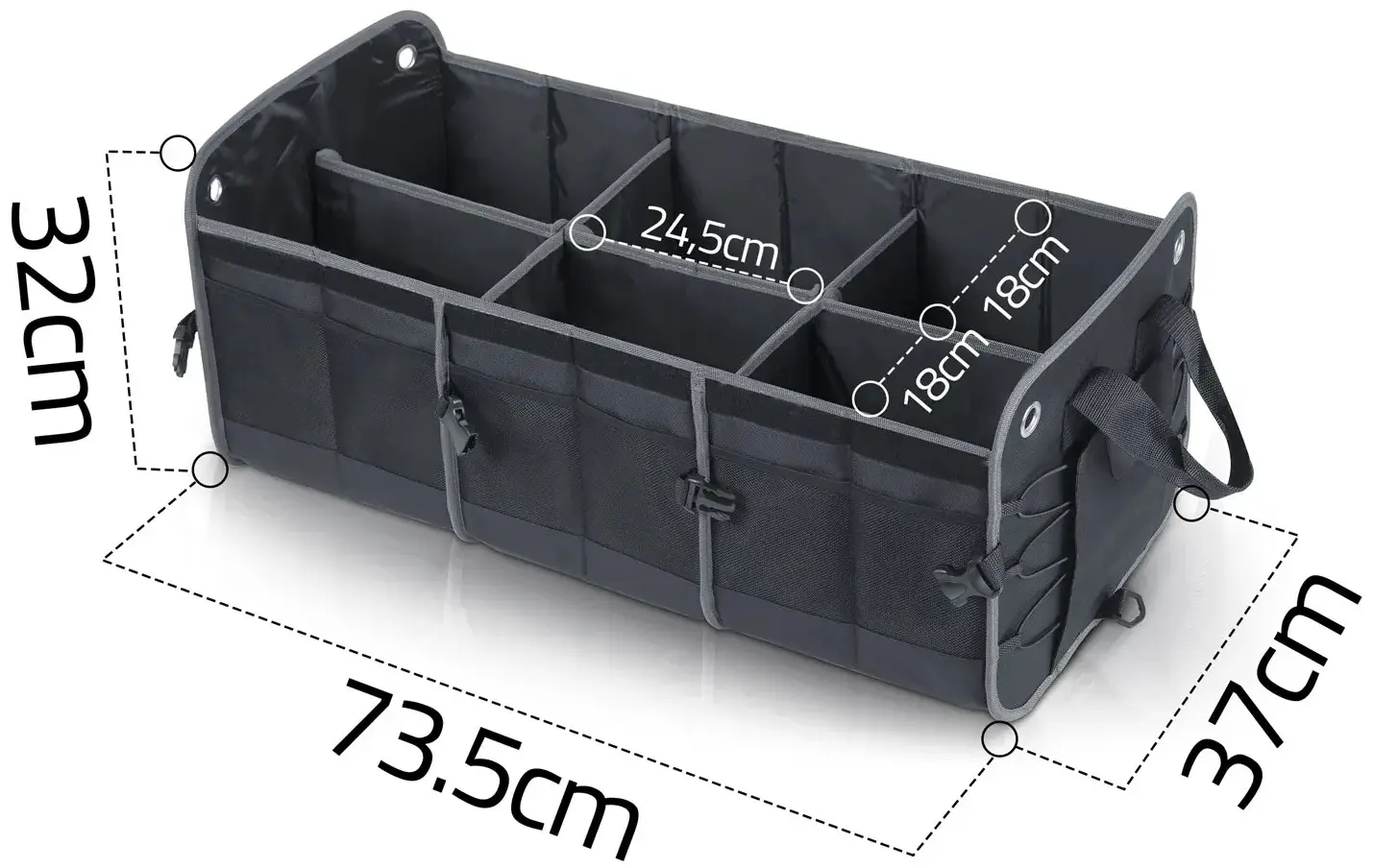 Органайзер для багажника Humberg HM-991 599100 (Black/Grey) - 5