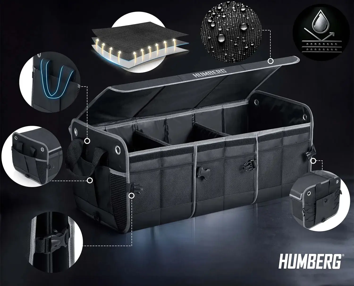 Органайзер для багажника Humberg HM-991 599100 (Black/Grey) - 10