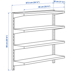 Стеллаж Ikea Bror 88x30x90 (Черный) Thumb