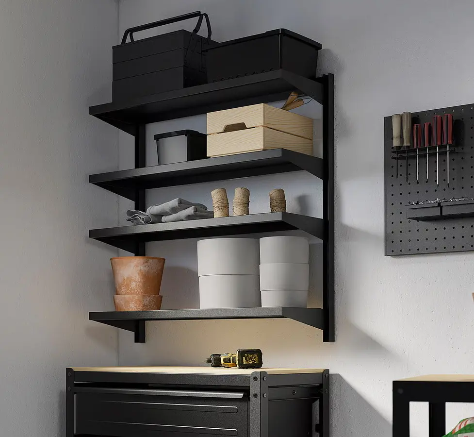 Стеллаж Ikea Bror 88x30x90 (Черный)