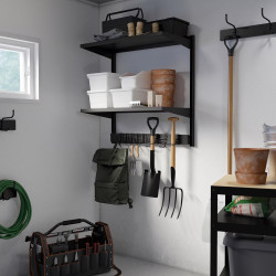 Etajera Ikea Bror cu carlige/2 polite 88x45x90 (Negru)