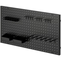 Стеллаж Ikea Bror с перфорированной панелью 88x30/45x180 (Черный) Thumb