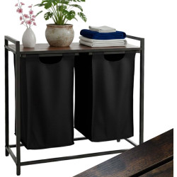 Cos de sortare rufe Ikonka KX3097 (Black/Aged Oak) Thumb