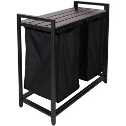 Cos de sortare rufe Ikonka KX3097 (Black/Aged Oak) Thumb