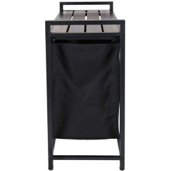 Cos de sortare rufe Ikonka KX3097 (Black/Aged Oak) Thumb