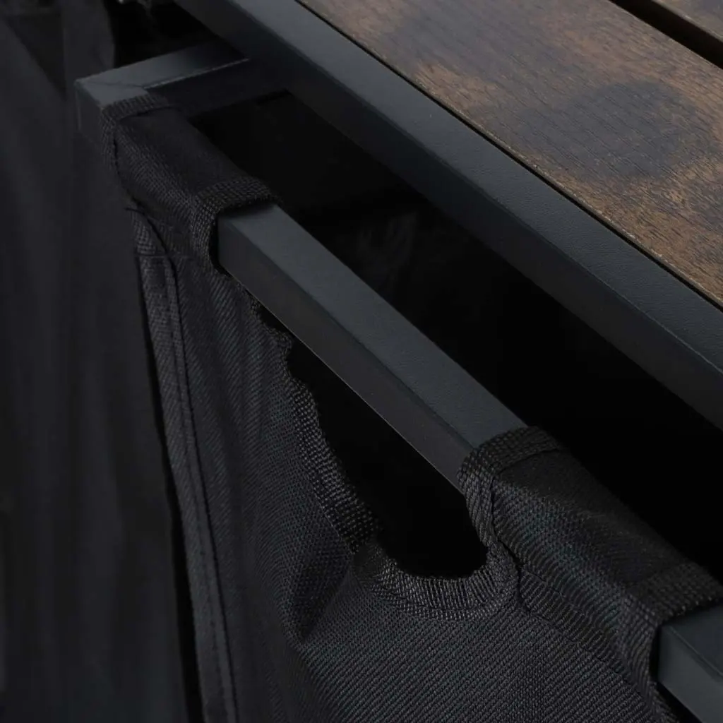 Cos de sortare rufe Ikonka KX3097 (Black/Aged Oak) - 9