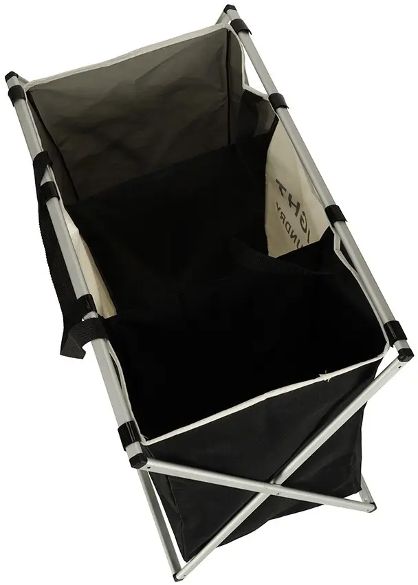 Cos de sortare rufe Ikonka KX4846 (Black/White/Grey) - 4