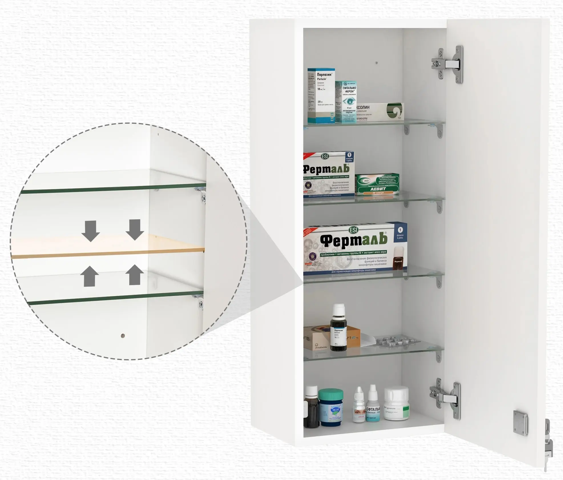 Настенная аптечка Kleankin 834-339 (White) - 4