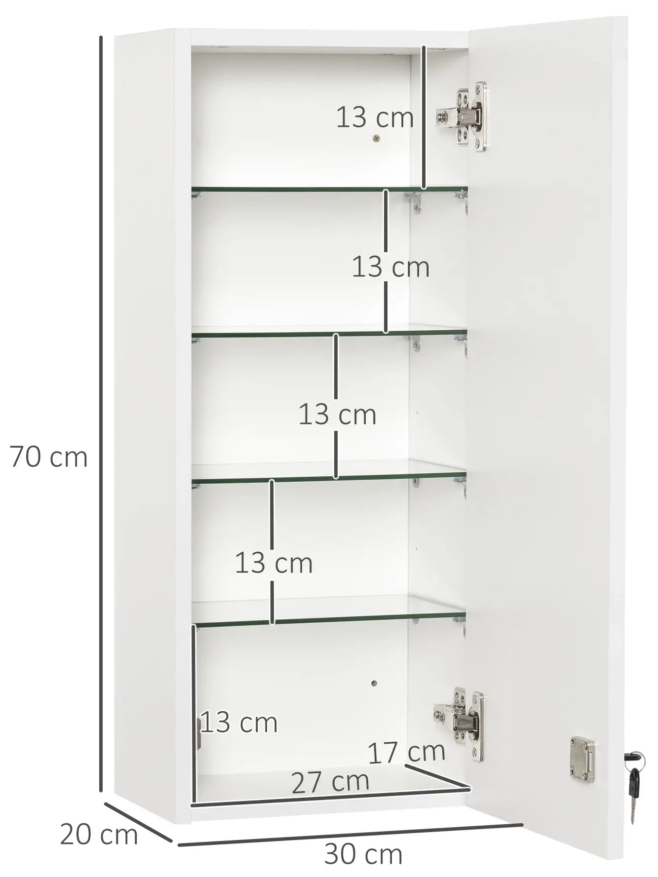 Настенная аптечка Kleankin 834-339 (White) - 5