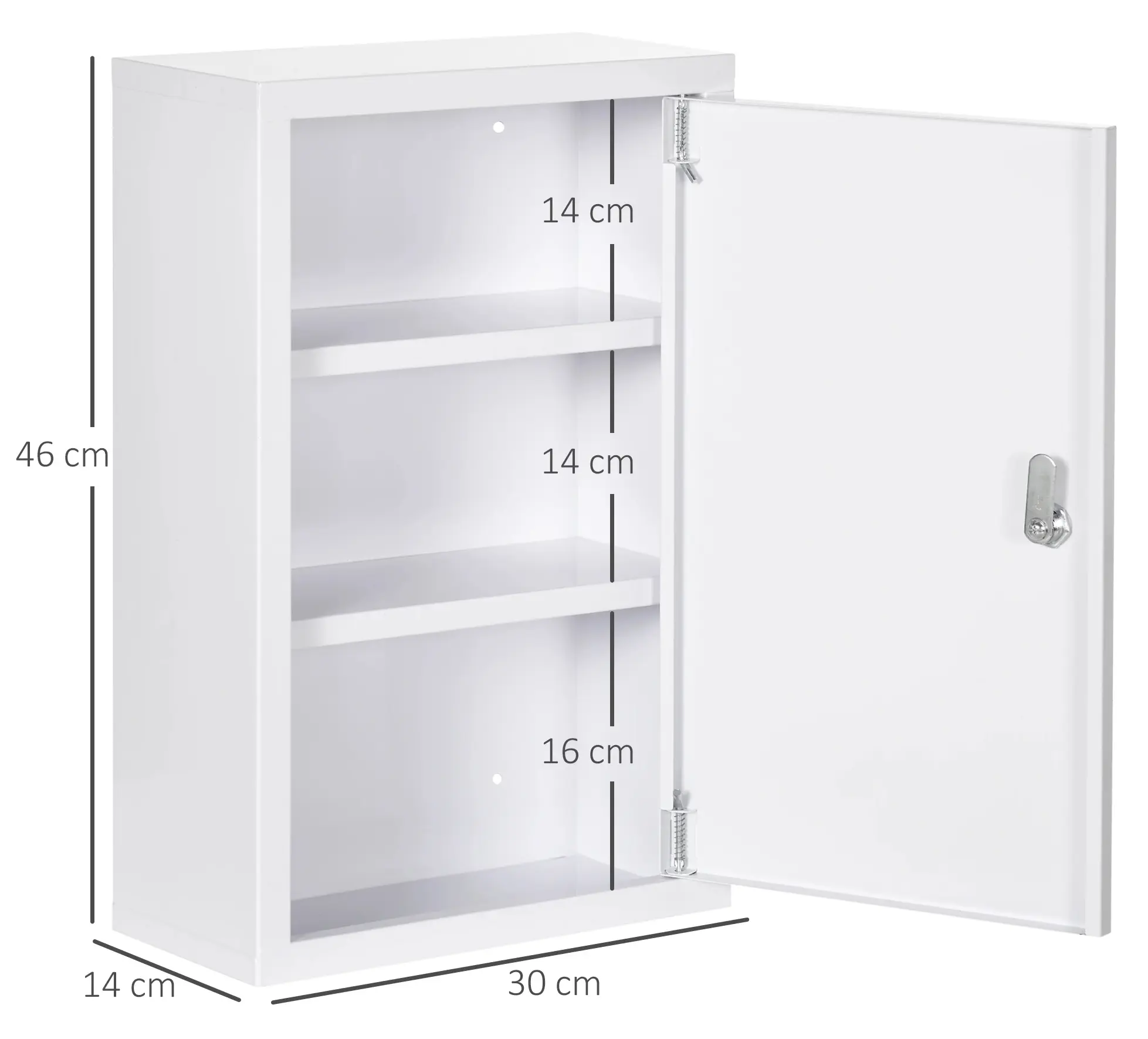 Настенная аптечка Kleankin 834-527V00WT (White) - 4