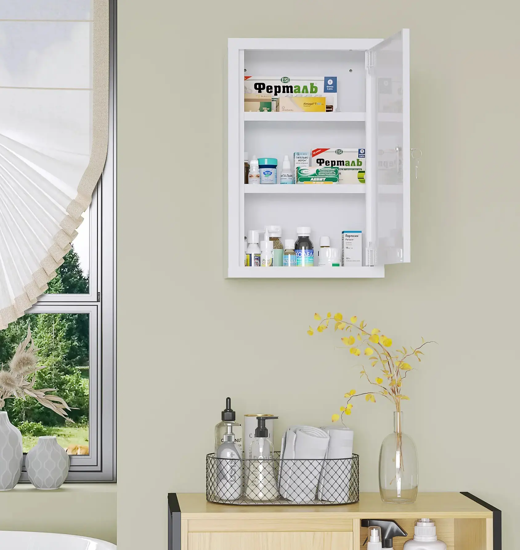 Настенная аптечка Kleankin 834-527V00WT (White) - 7