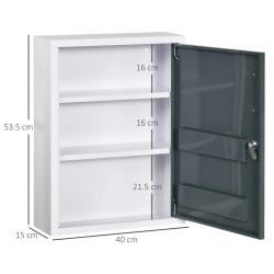 Настенная аптечка Kleankin 834-556V01WT (White/Grey) Thumb