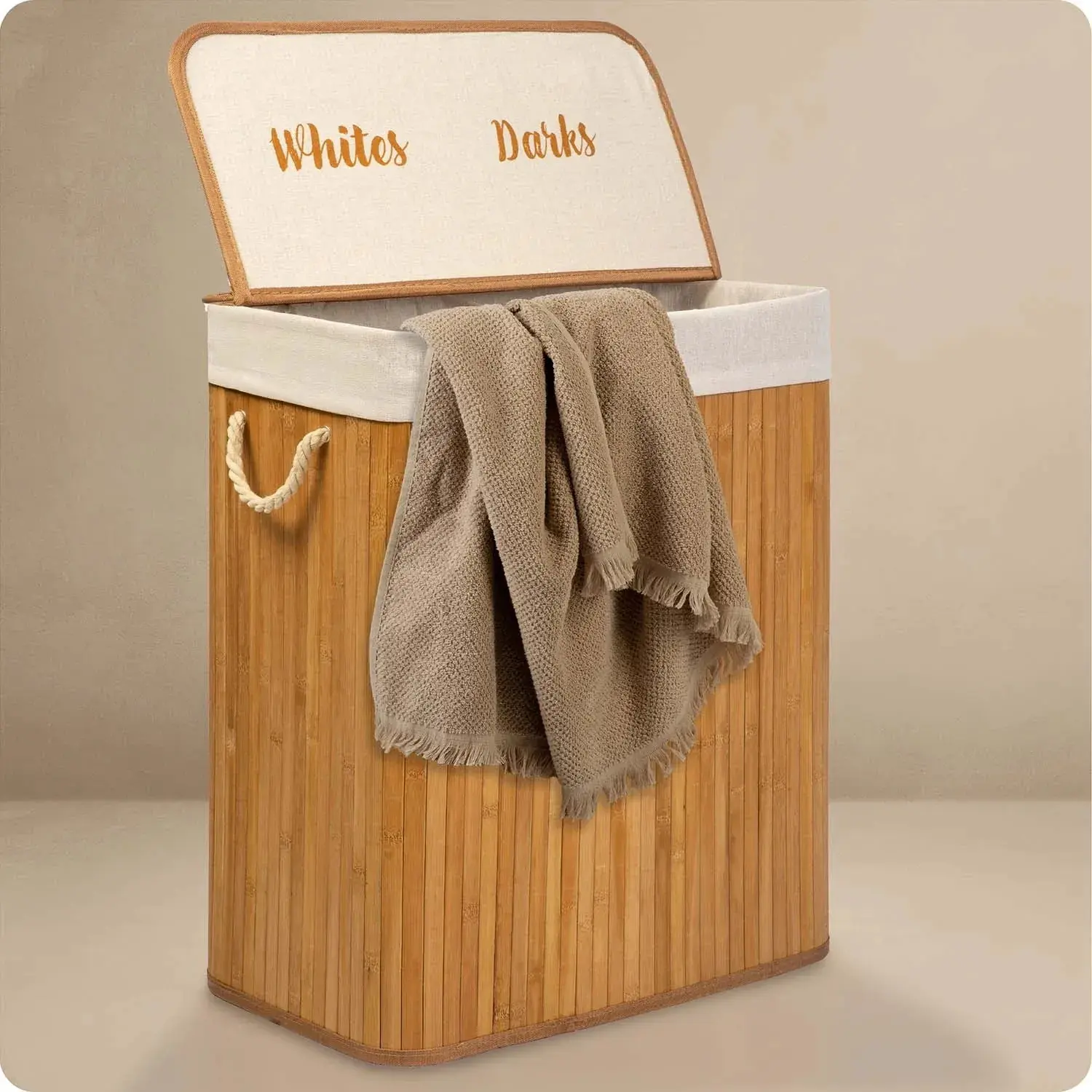 Корзина для белья Massido 678100 (Beige/Natural) - 3