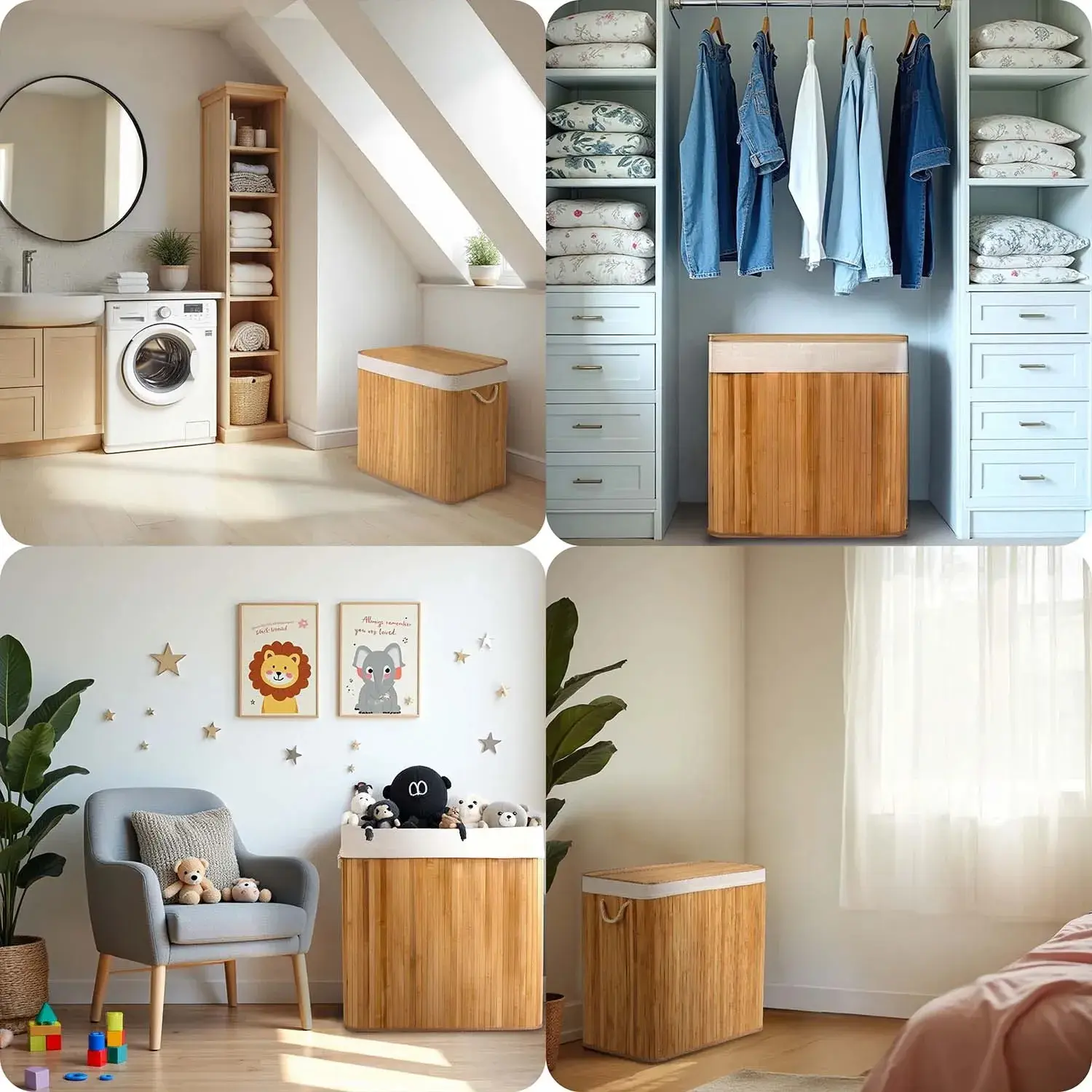 Корзина для белья Massido 678100 (Beige/Natural) - 4