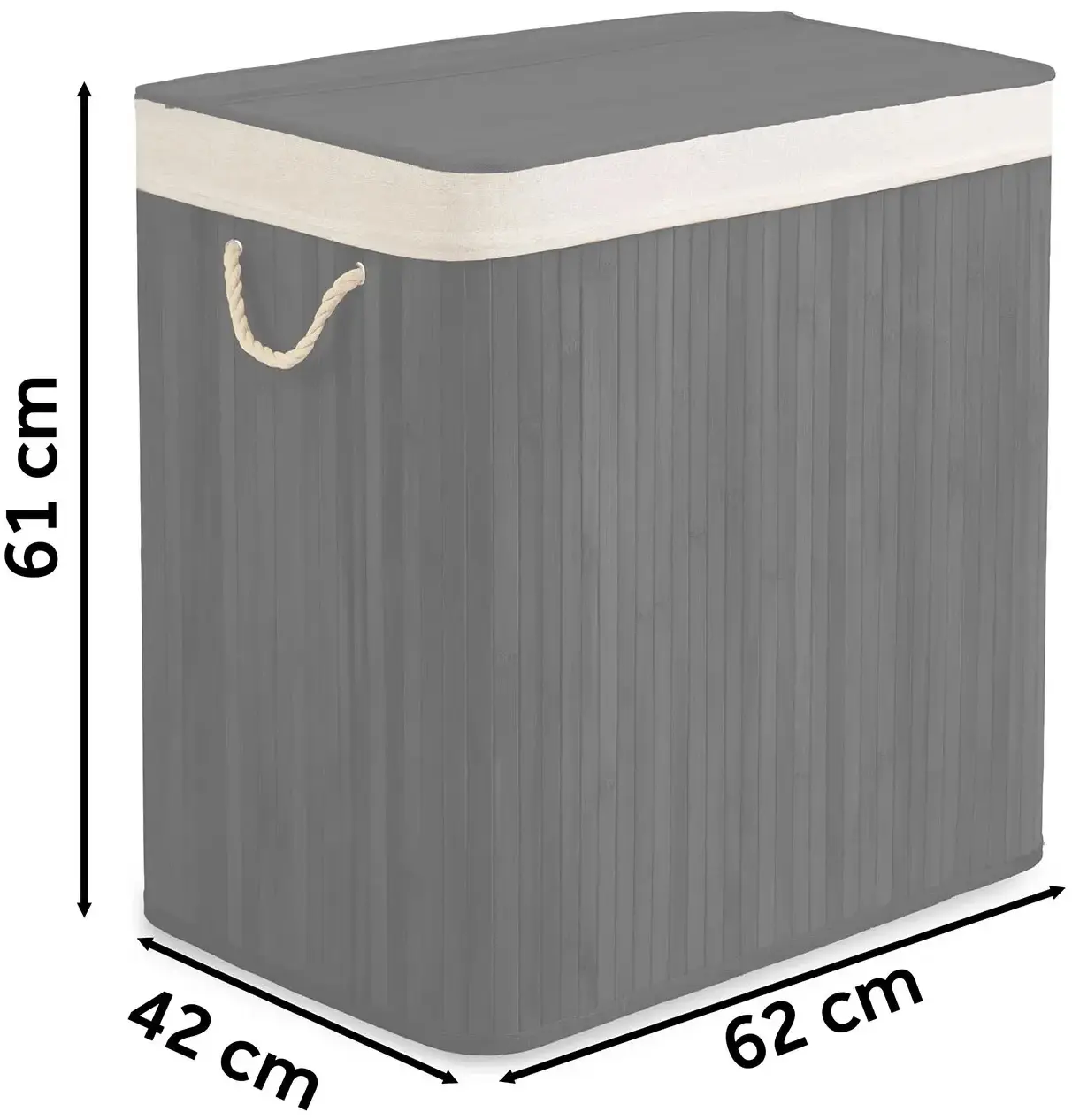 Корзина для белья Massido 678201 (Black/Beige) - 2