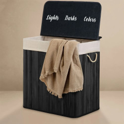 Корзина для белья Massido 678201 (Black/Beige) Thumb