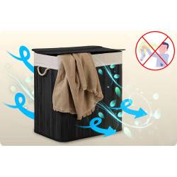 Корзина для белья Massido 678201 (Black/Beige) Thumb