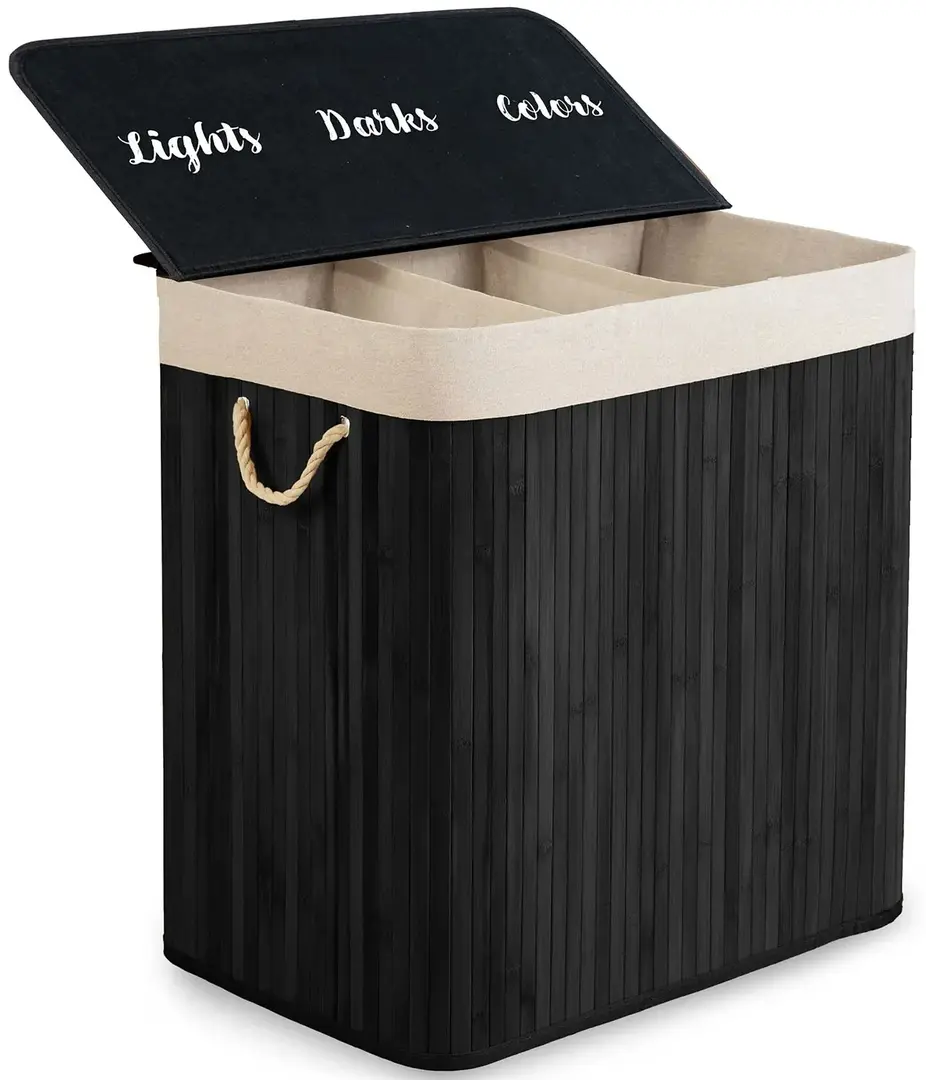 Корзина для белья Massido 678201 (Black/Beige)