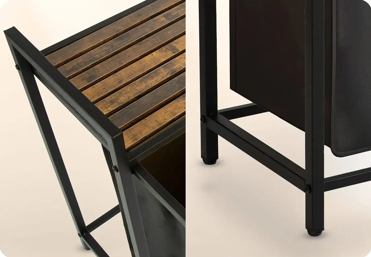 Корзина для белья Massido 678300 (Brown/Black) - 5