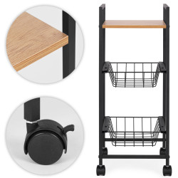 Etajera Modern Home SNJ293070Q-WL-O (Black) Thumb