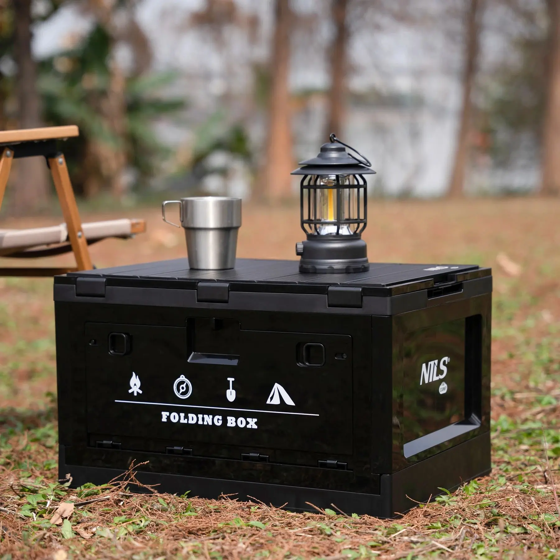 Контейнер складной Nils Camp NCB4006 2in1 (Black) - 7