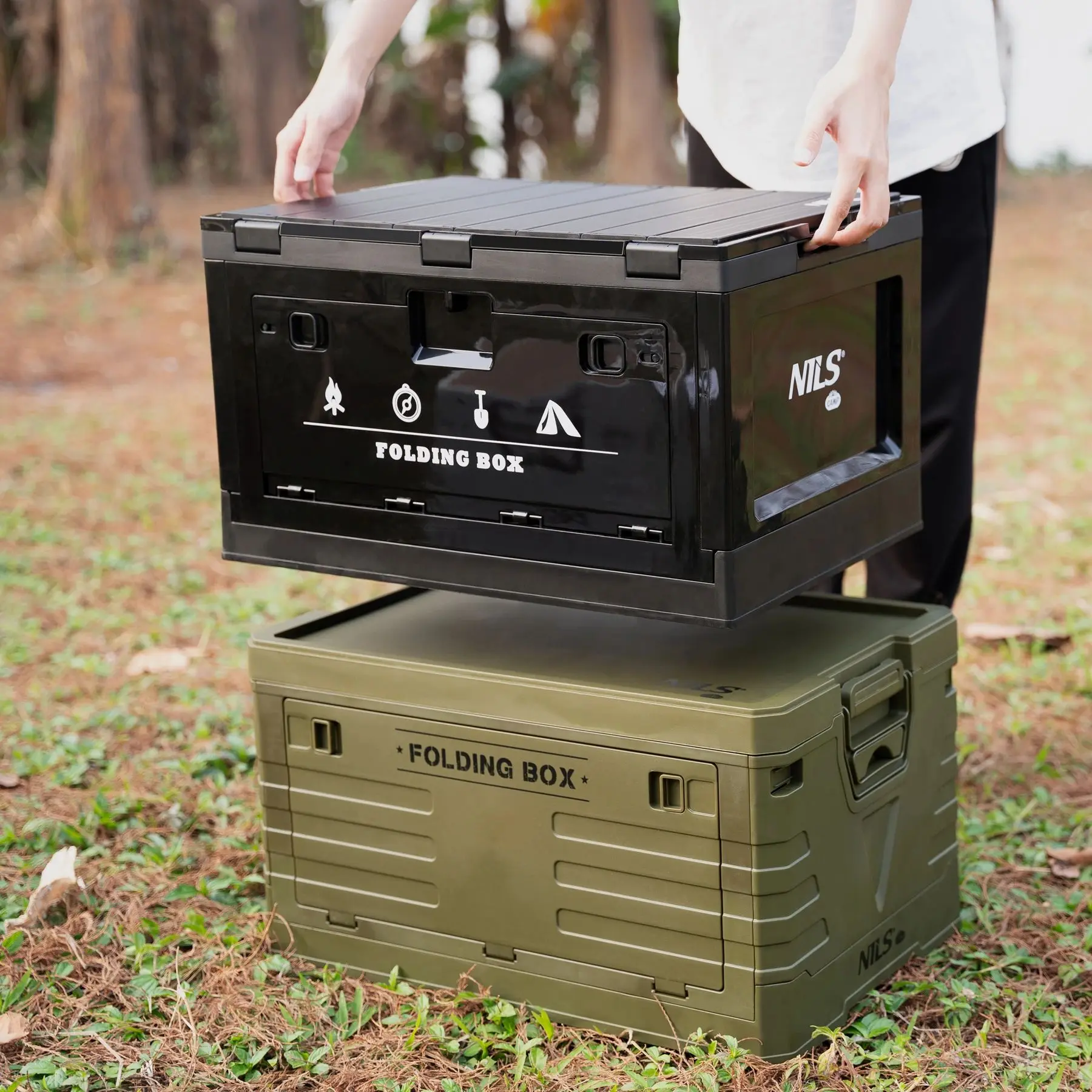 Контейнер складной Nils Camp NCB4006 2in1 (Black) - 9