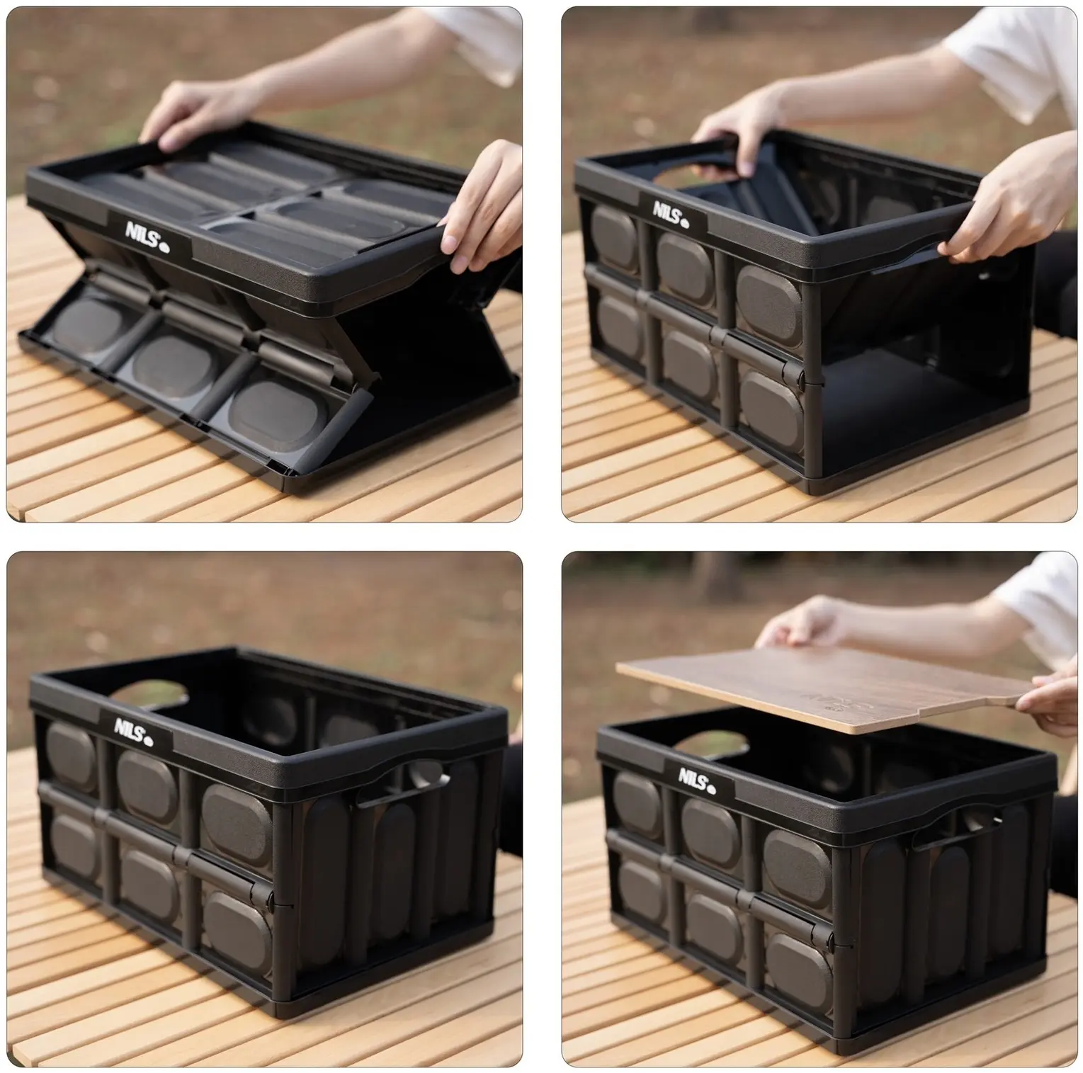 Коробка для хранения 2в1 Nils Camp NCB4005 (Black)