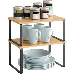 Set rafturi Songmics KCS02NB (Natural Wood/Black)