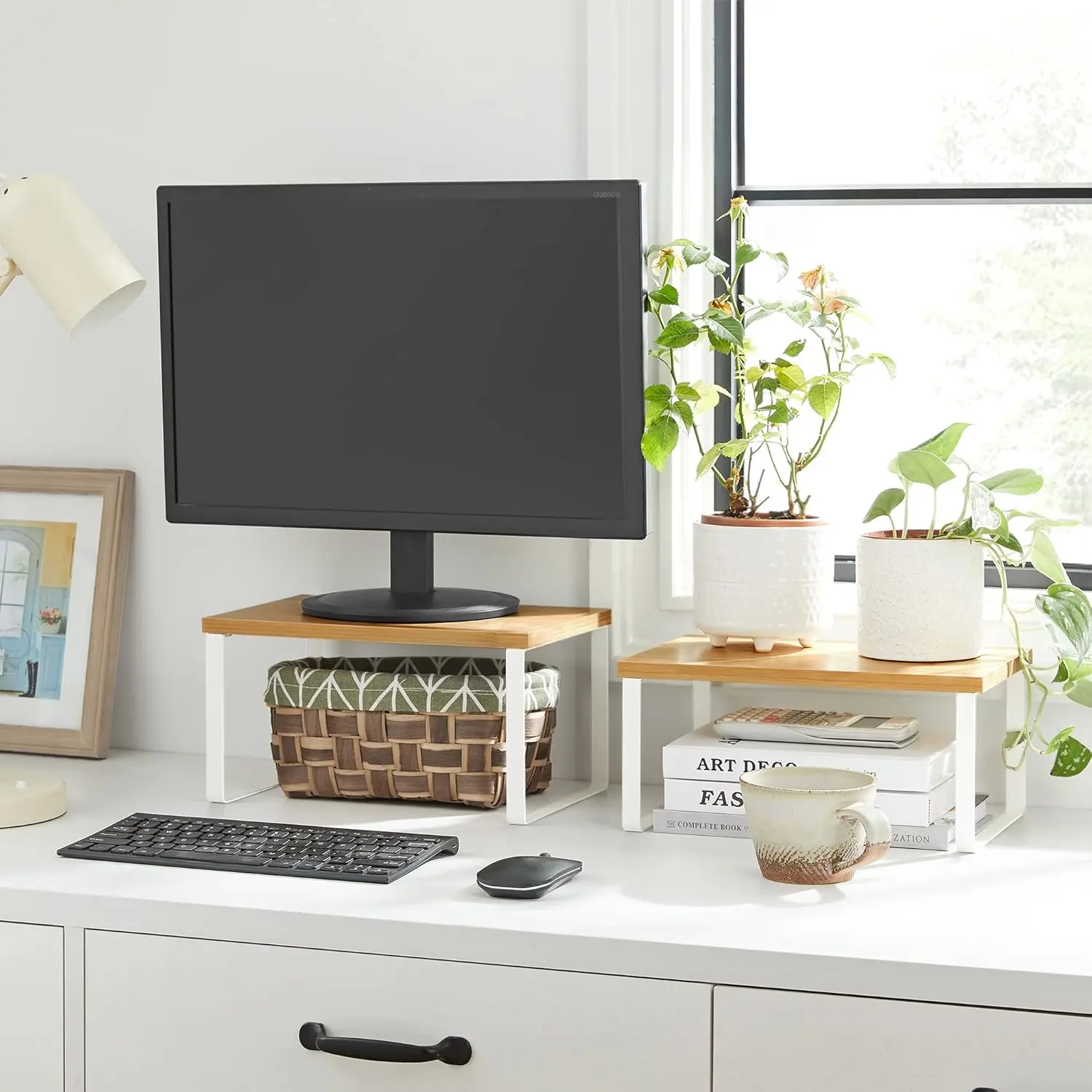 Набор полок Songmics KCS02NW (White/Natural) - 5