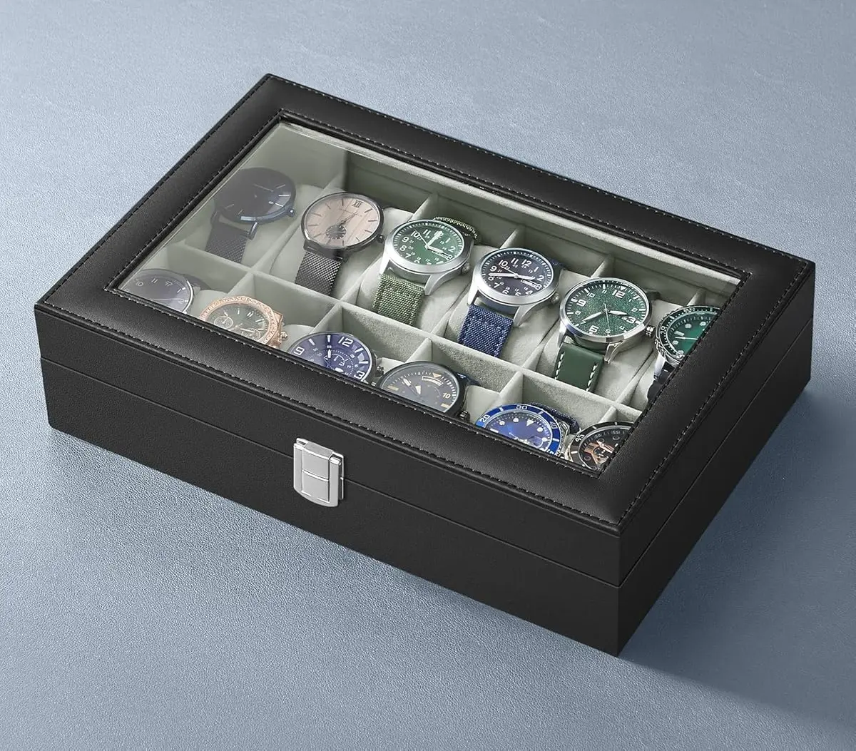 Organizator de ceasuri Songmics JWB12BK (Black/Grey) - 2