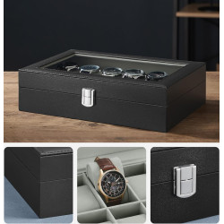 Organizator de ceasuri Songmics JWB12BK (Black/Grey) Thumb