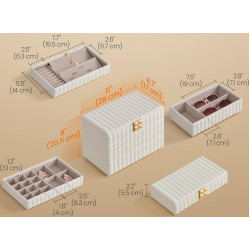 Organizator de bijuterii Songmics Anah JBC181W01 (Cloud White) Thumb