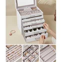 Organizator de bijuterii Songmics JBC138 (White) Thumb