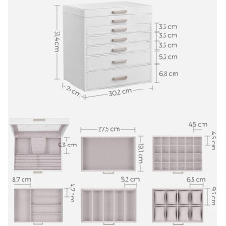 Organizator de bijuterii Songmics JBC138 (White) Thumb