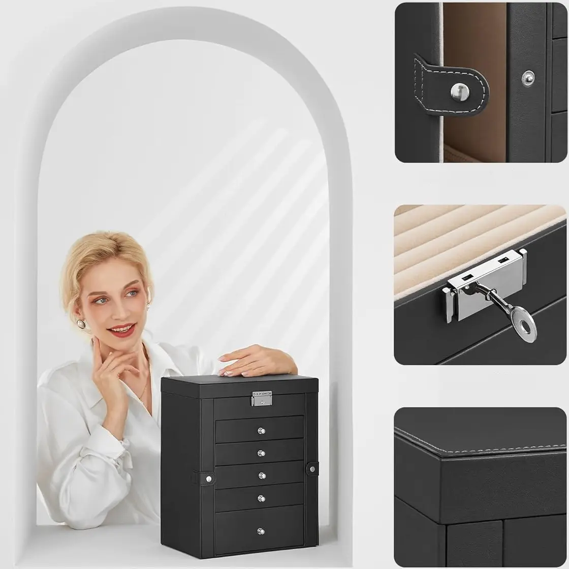 Органайзер для ювелирных украшений Songmics JBC152B01 (Black) - 4