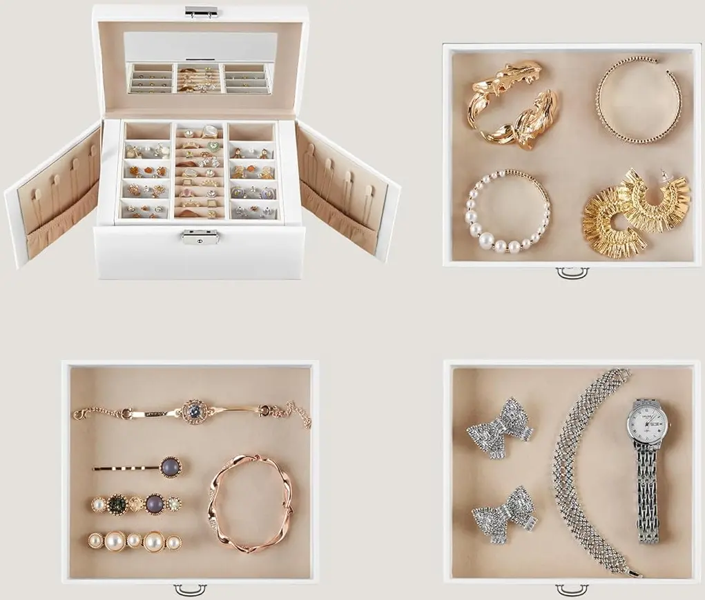 Organizator de bijuterii Songmics JBC159W01 (White) - 4