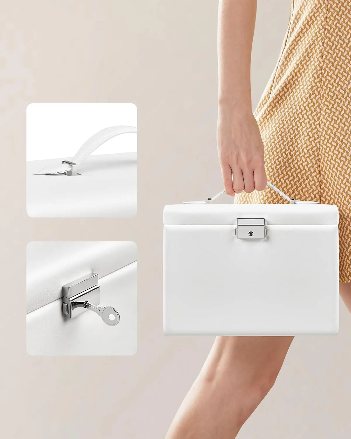 Organizator de bijuterii Songmics JBC159W01 (White) - 5