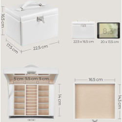 Organizator de bijuterii Songmics JBC159W01 (White) Thumb