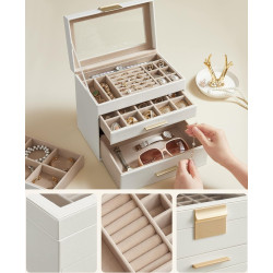 Organizator de bijuterii Songmics JBC161W01 (Cloud White) Thumb