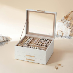 Organizator de bijuterii Songmics JBC239WT (Cloud White/Gold) Thumb