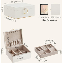 Organizator de bijuterii Songmics JJBC165W01 (White) Thumb