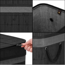 Корзина для белья Springos Lumora HA0159 (Black) Thumb