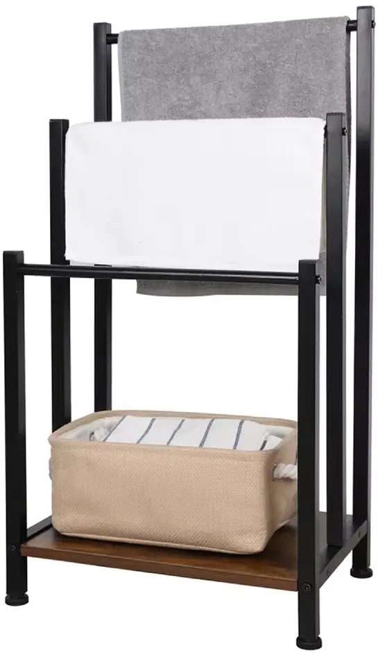 Держатель для полотенец Tempo Kondela Ogin (Black/Natural)