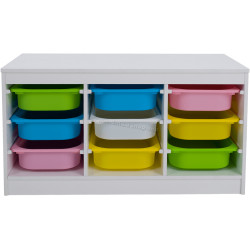 Comoda Tempo Kondela Trimal (White/Multicolor)