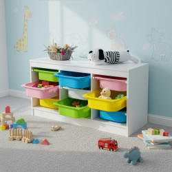 Comoda Tempo Kondela Trimal (White/Multicolor) Thumb