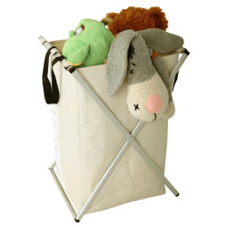 Cos pentru rufe Tempo Kondela Laundry New Typ 1 (Grey/Beige) Thumb