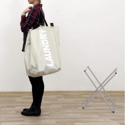 Cos pentru rufe Tempo Kondela Laundry New Typ 1 (Grey/Beige) Thumb